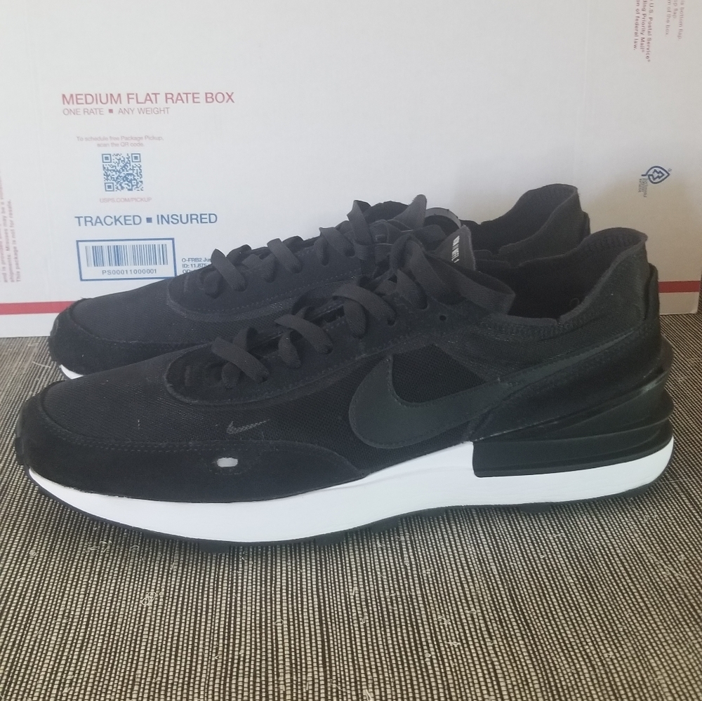 Nike Waffle One Black White Orange Size 12 Men's DA7995-001 - Picture 8 of 10